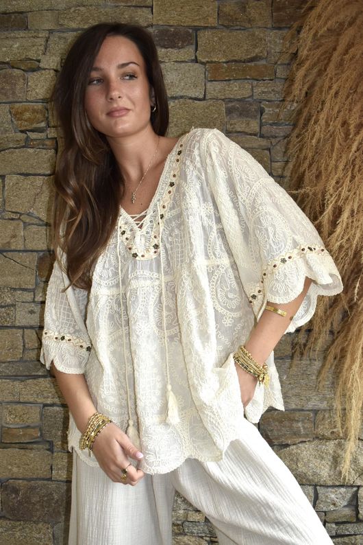 Sera Cotton Smock Vintage Cream /11=